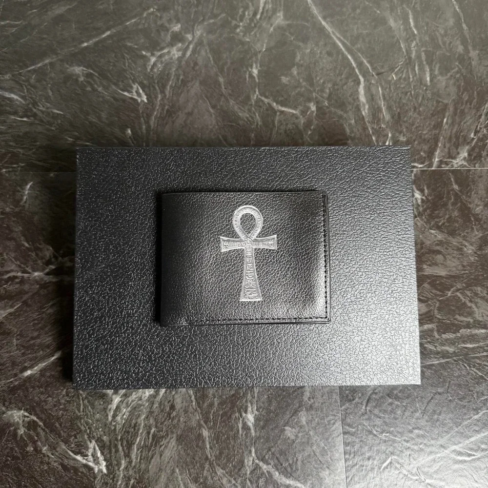 Silver Chrome Steel Y2k Ankh Wallet Brand New